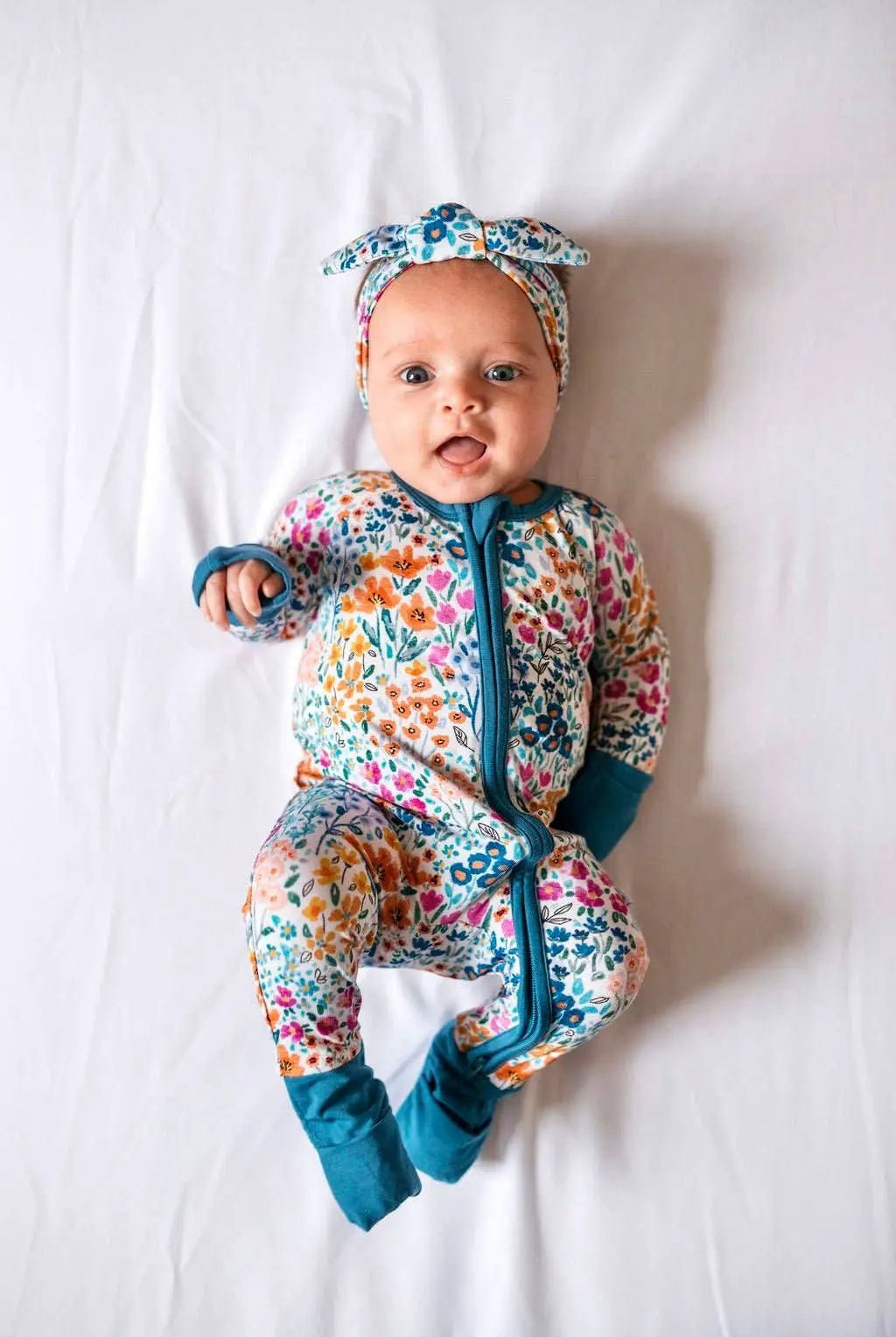 Jammie Session formerly Big Dreams Little Jammies Whispering Wildflowers Bamboo Romper - Baby One-Pieces