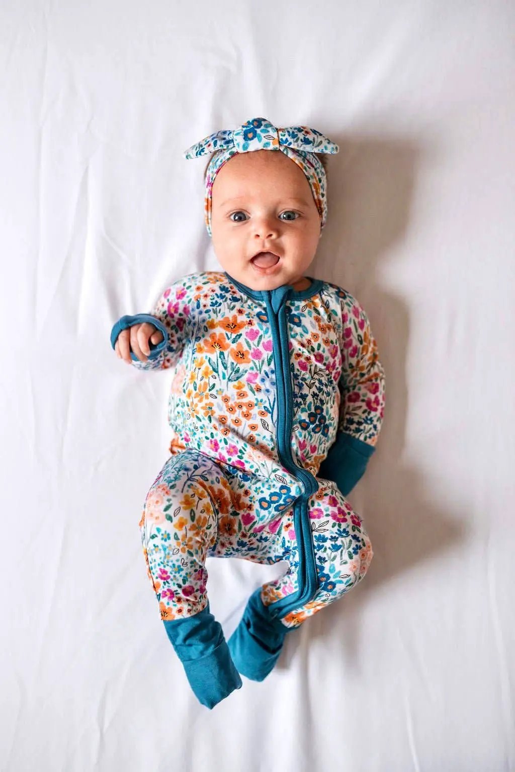 Jammie Session formerly Big Dreams Little Jammies Whispering Wildflowers Bamboo Romper - Baby One-Pieces