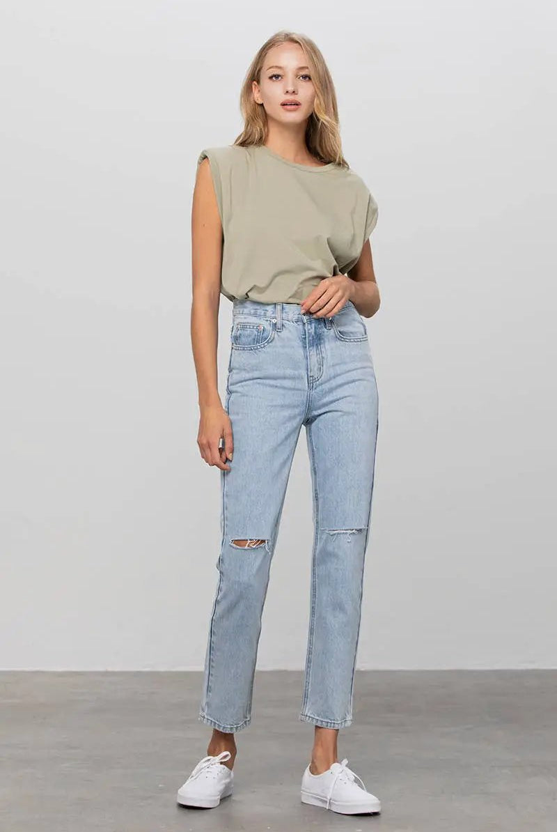 Insane Gene USA The Everyday Edge High-Waist Tapered Jeans - Jeans