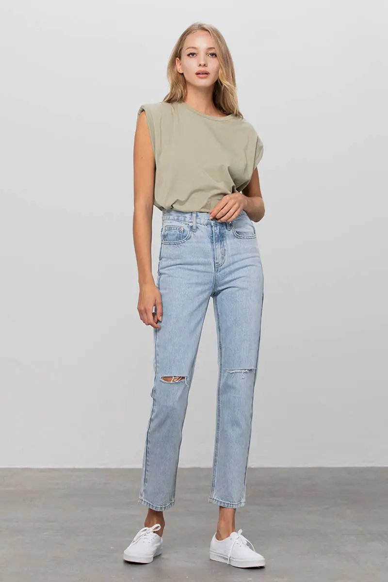 Insane Gene USA The Everyday Edge High-Waist Tapered Jeans - Jeans