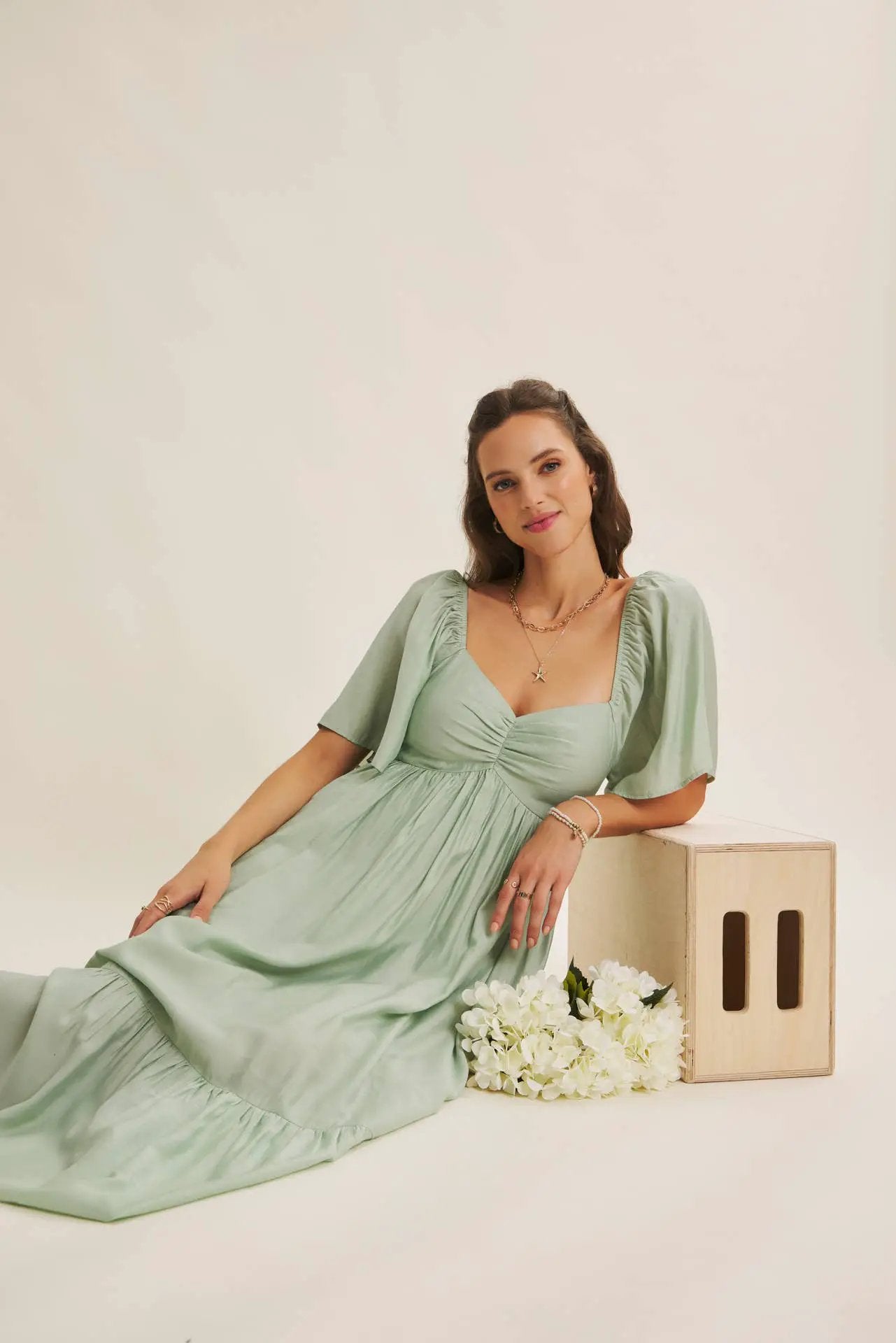 in february The Soft Breeze Mint Midi Dress - Sweaters