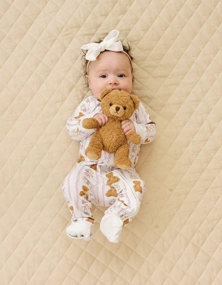 Lucky Panda Kids Bamboo Zip Romper | Honey Bear - Baby & Children's One-Pieces