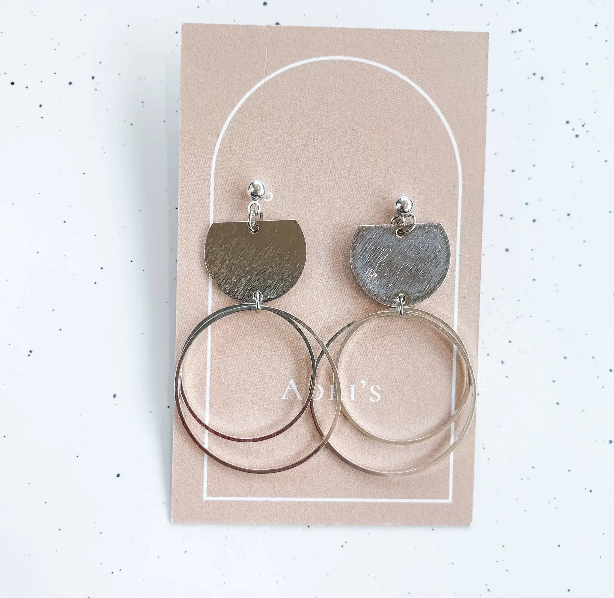 Adri’s The Silver Circle Drop Earrings - Earrings