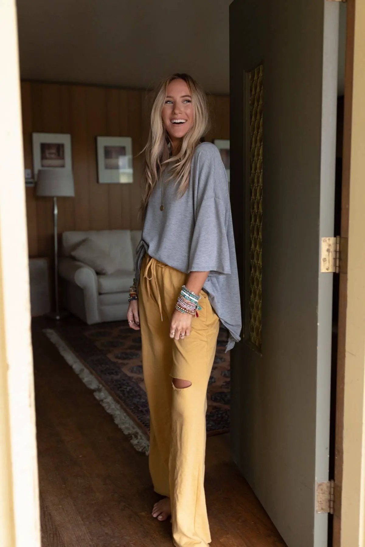 Three Bird Nest Three Bird Nest - Must Have High Low Tee - Heather Gray - Clothing Tops