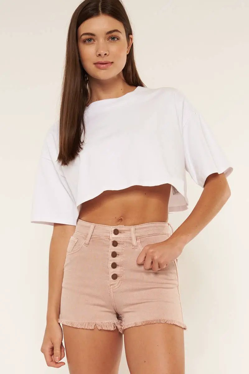 Nature Denim The Blush Rush High Rise Denim Shorts - Shorts shorts