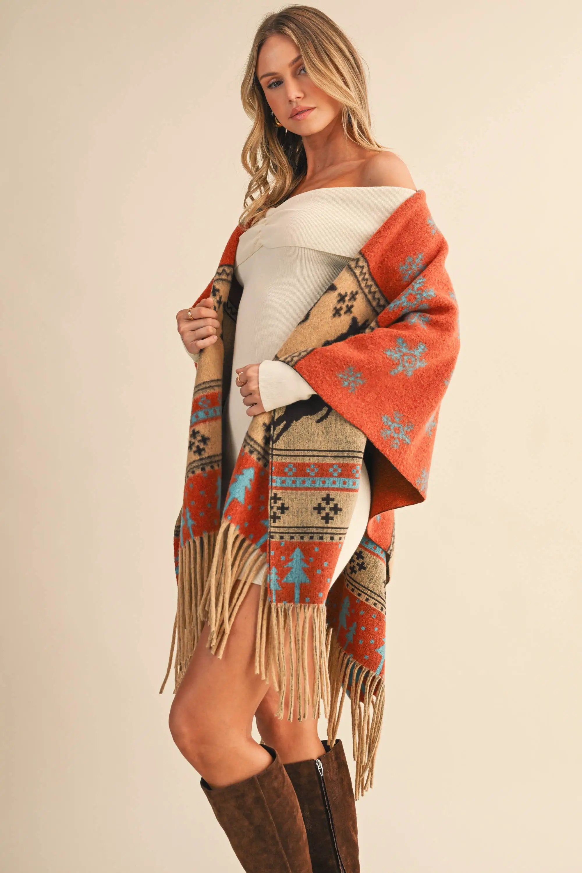 Klesis The Fireside Frontier Fringe Cape - Capes