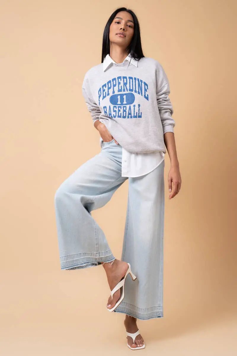 Insane Gene USA The High-Rise Perfect Wash Super Wide Leg Jeans - Jeans