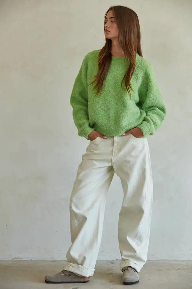 By Together Lima Bean Textured Knit Pullover Sweater - Sweaters