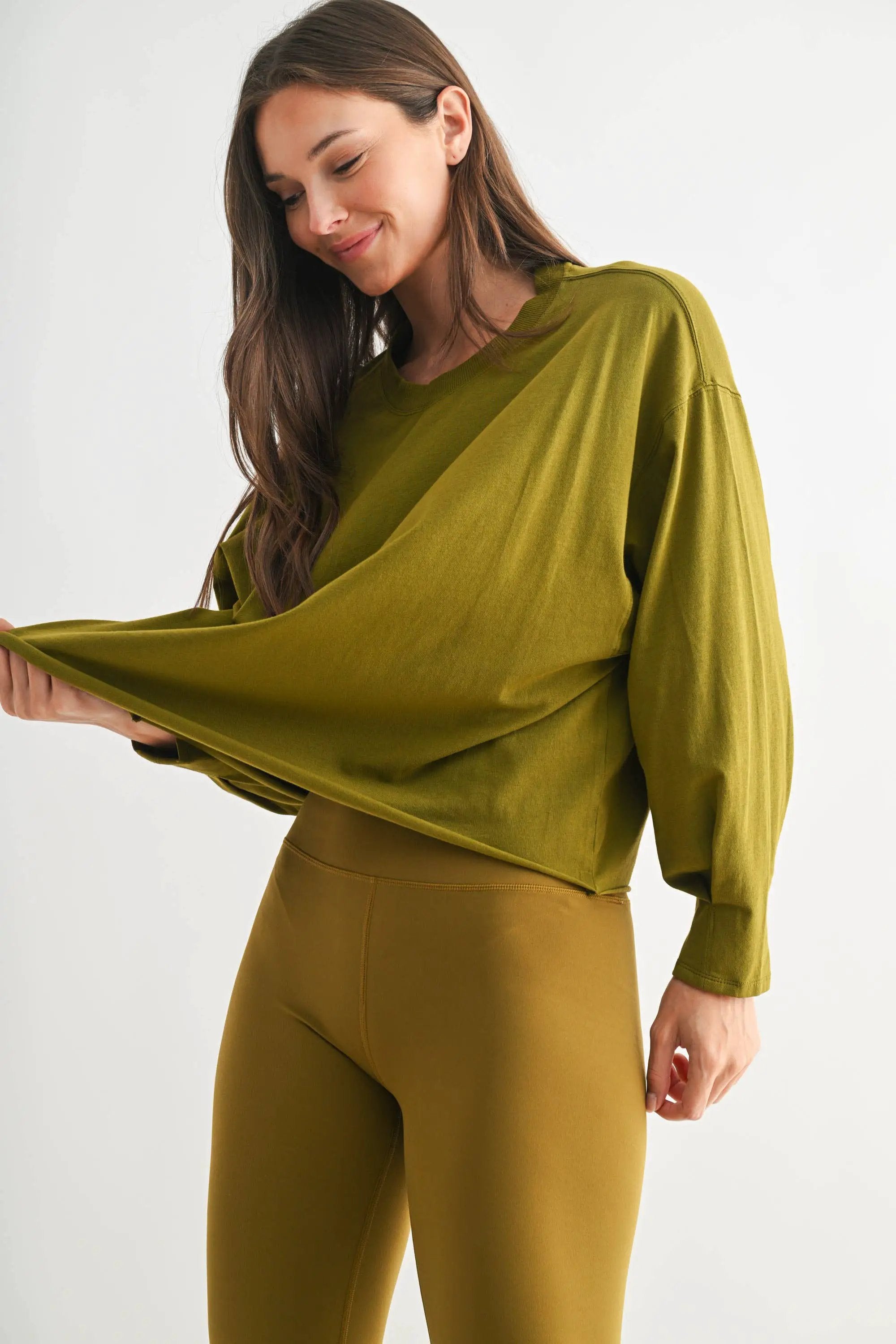 Mono B Mono B - Pima Cotton Mineral Luxe Tee in Camo Green - T-Shirts