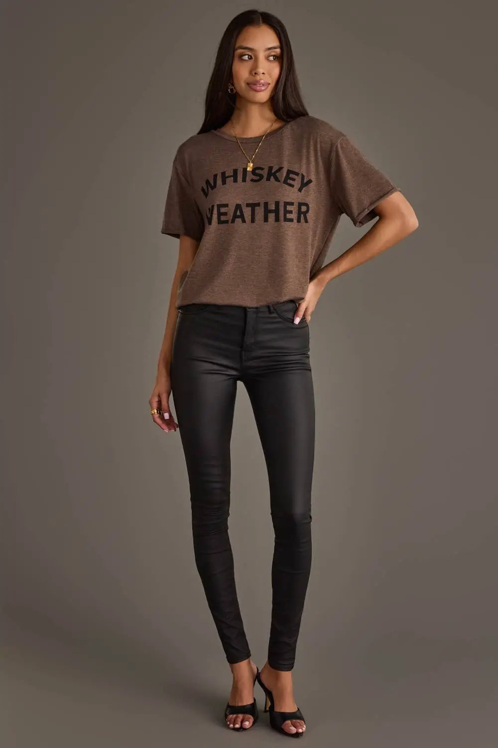 Panache Apparel Co. The Whiskey Weather Tee: Dark Brown - T-Shirts