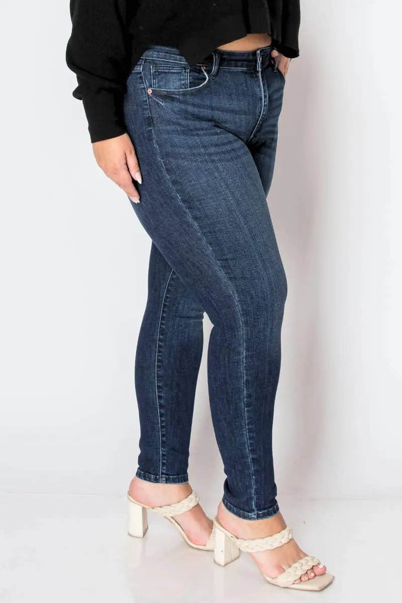 ARTEMIS VINTAGE Artemis Vintage Corset High Rise Double Waist Stretch PLUS Skinny Jeans - Jeans