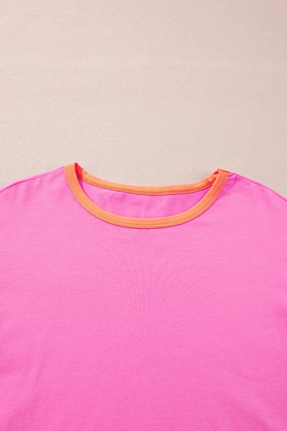 Grateful Threads Boutique Rose Red Colorblock Patchwork Long Sleeve Loose Top - Shirts Rose Red Colorblock Patchwork Long Sleeve Loose Top