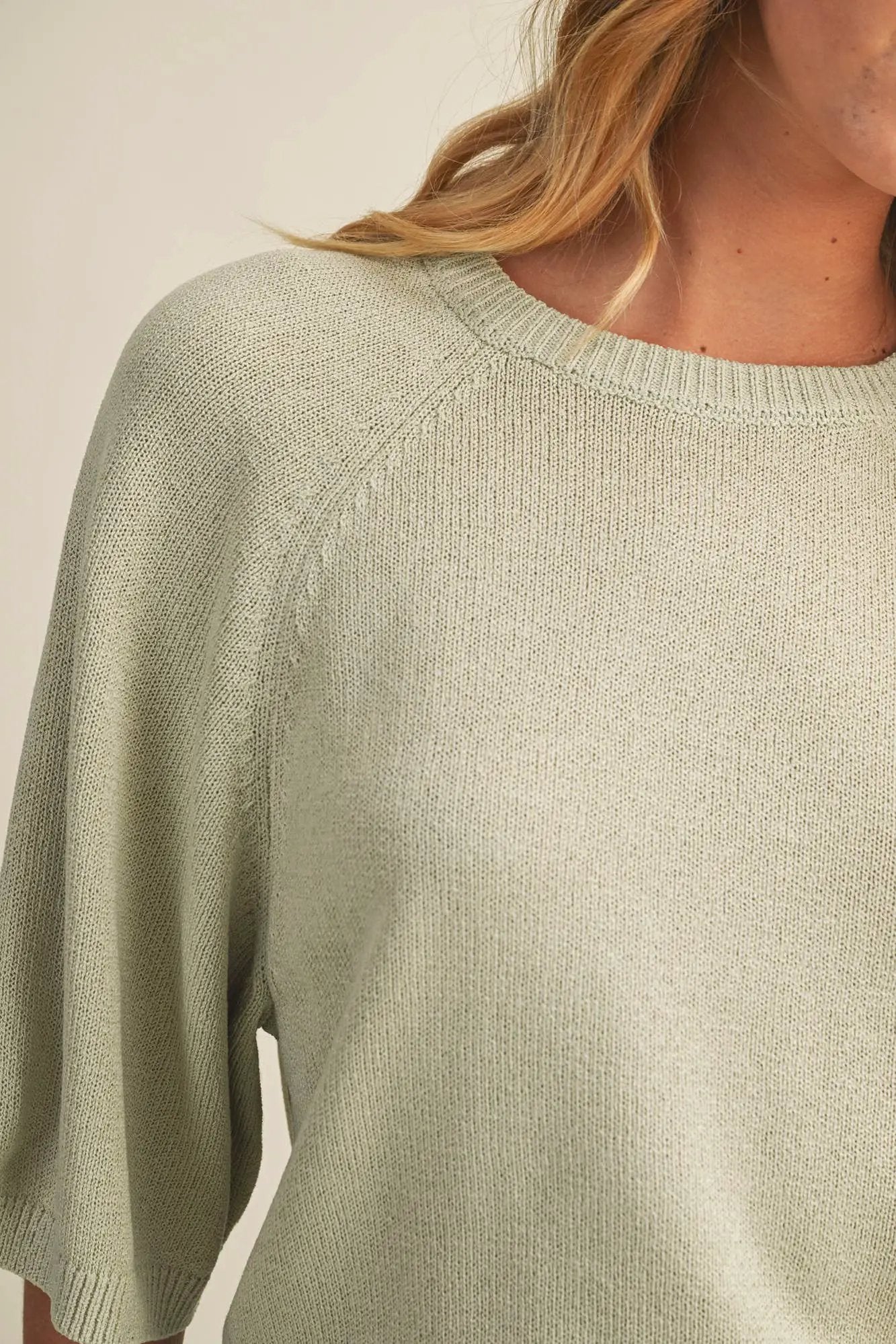 Mustard Seed Mustard Seed - RAGLAN SHORT SLEEVE SWEATER - Sweaters