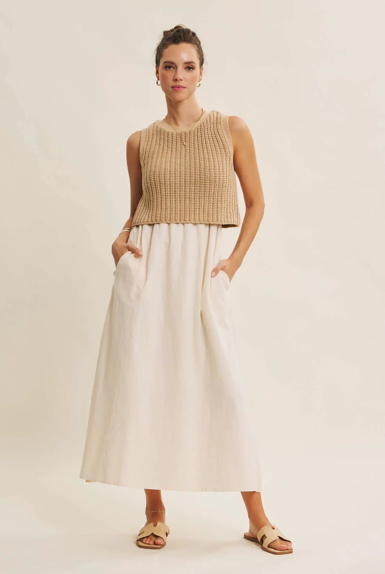 in february The Warm Glow Twofer Midi Dress - Dresses