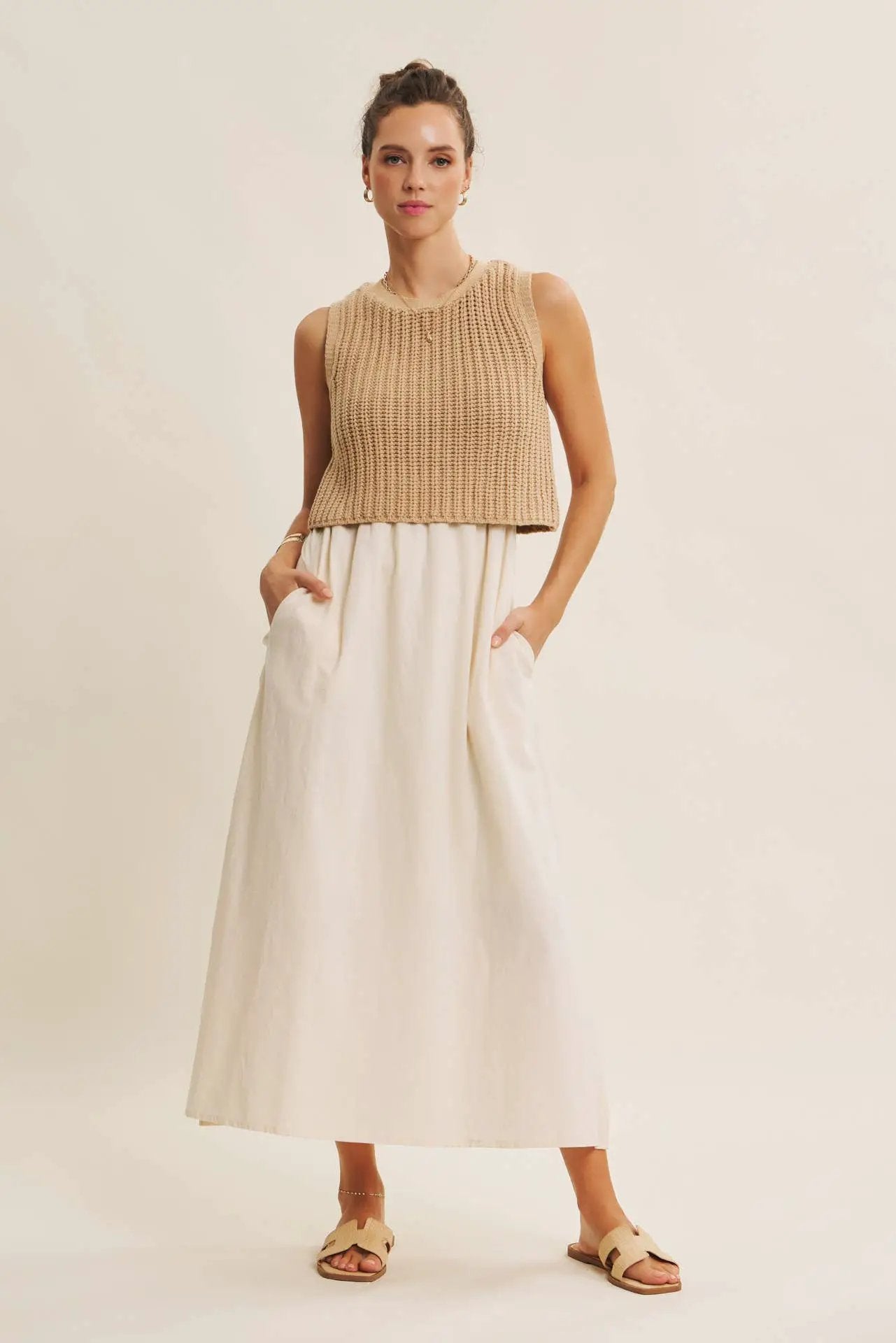 in february The Warm Glow Twofer Midi Dress - Dresses