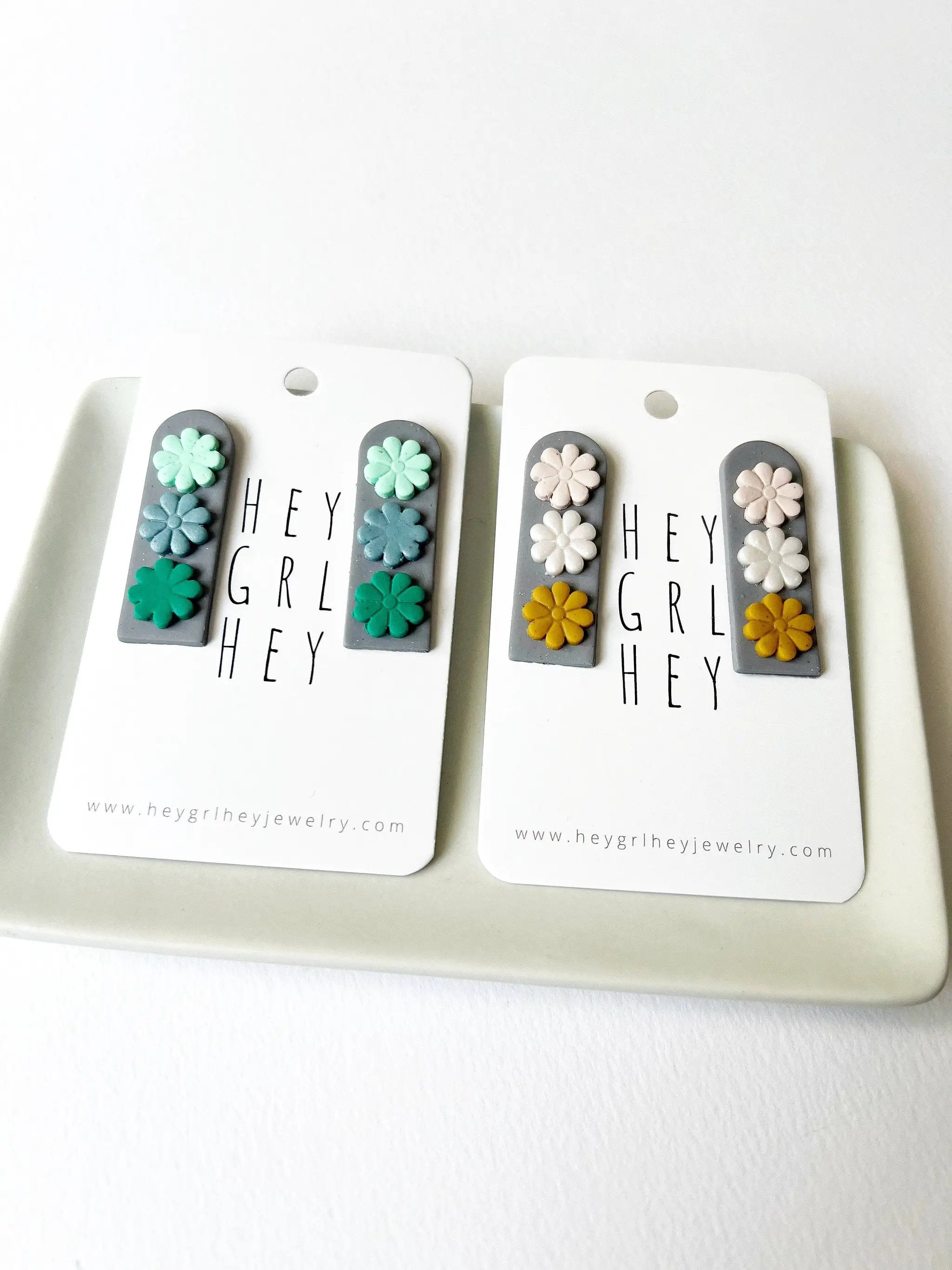 Hey Grl Hey Jewelry The Myrtle Floral Stud Earrings: YELLOW - Earrings