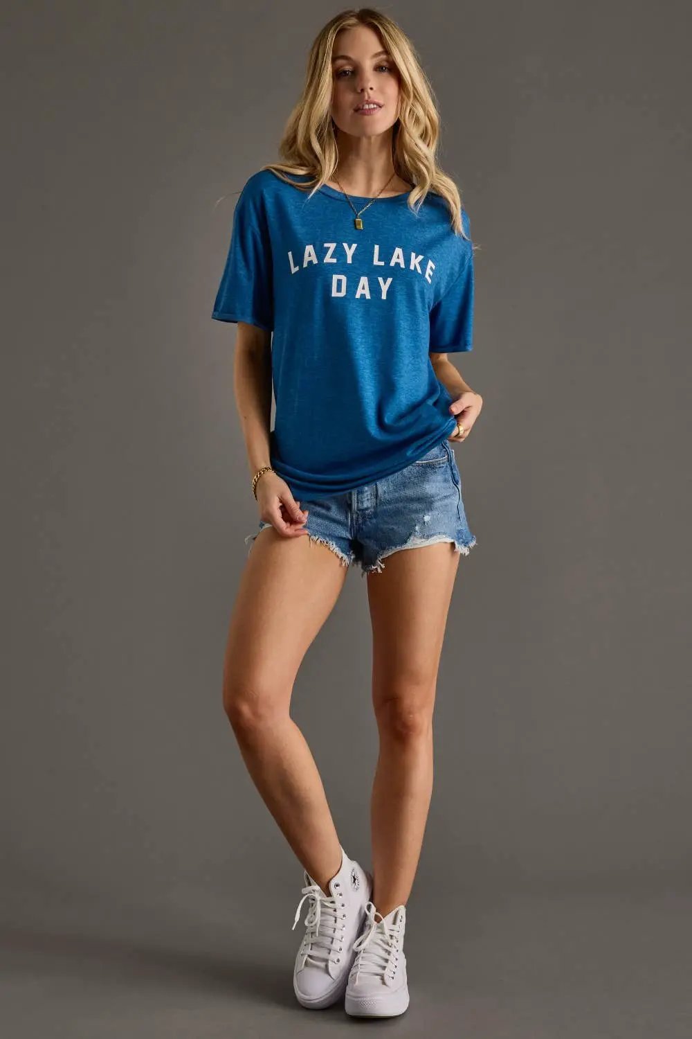 Panache Apparel Co. The Lazy Lake Day Tee: Royal Blue - T-Shirts