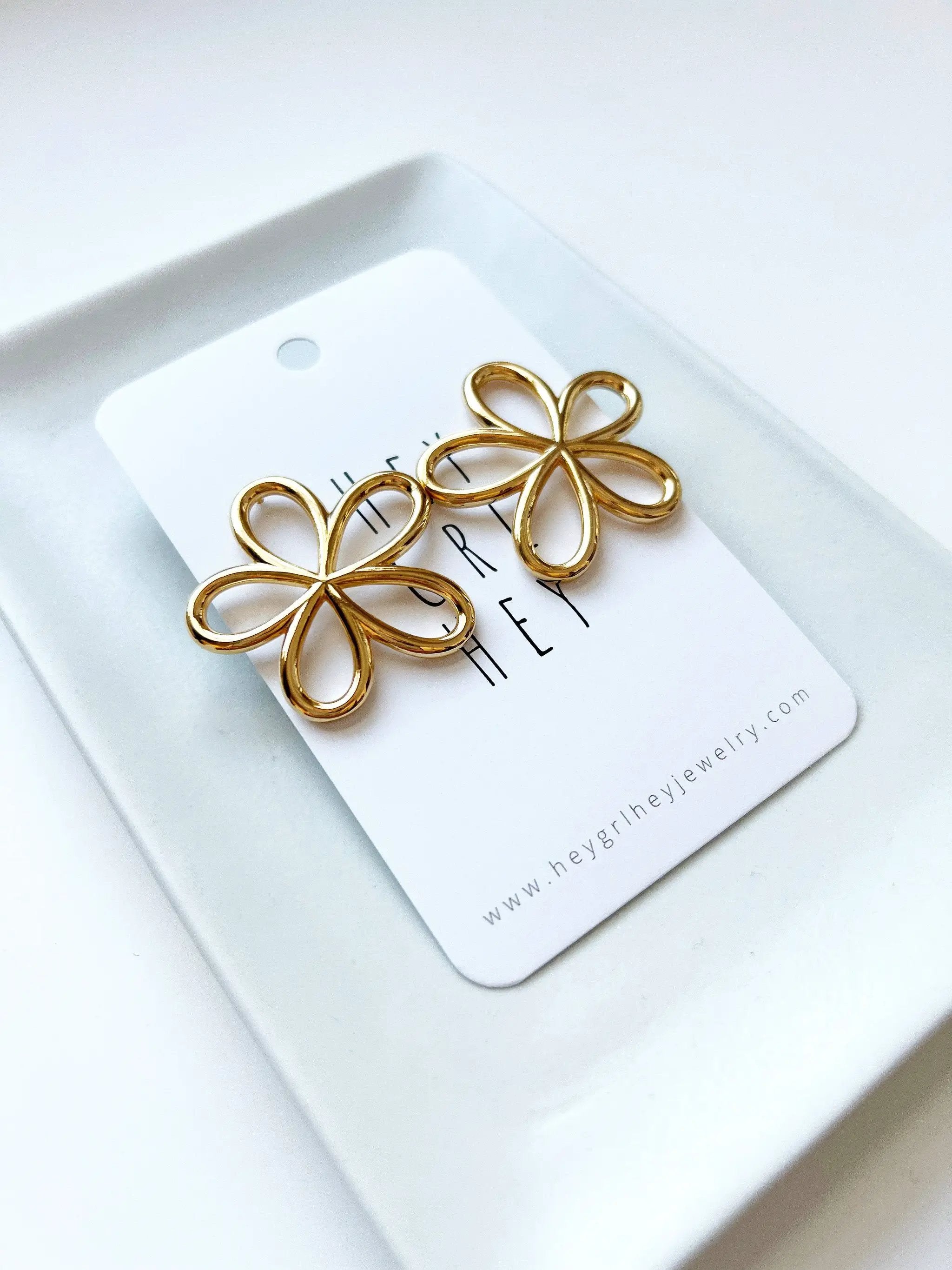 Hey Grl Hey Jewelry The Flower Statement Stud Earrings - Earrings