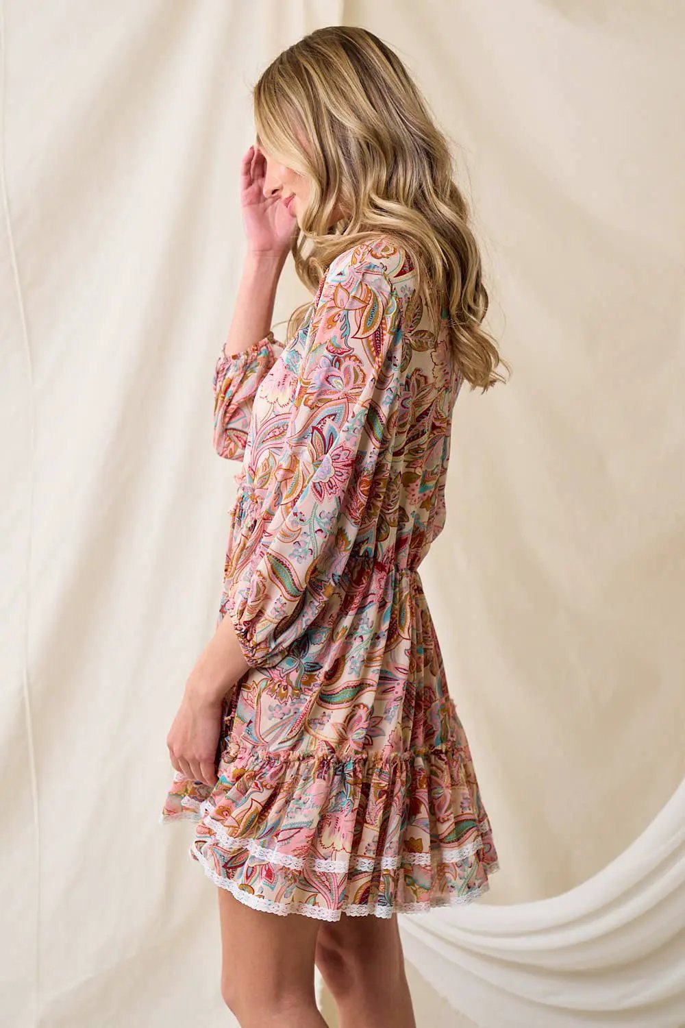 Saints & Hearts The Western Paisley Tier Dress - Dresses