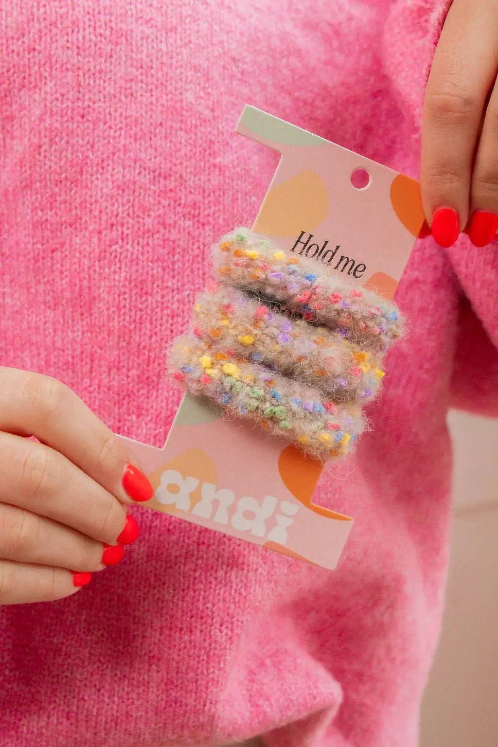 Shop ANDi Pom Pom Hair Tie 3-Pack - Ponytail Holders