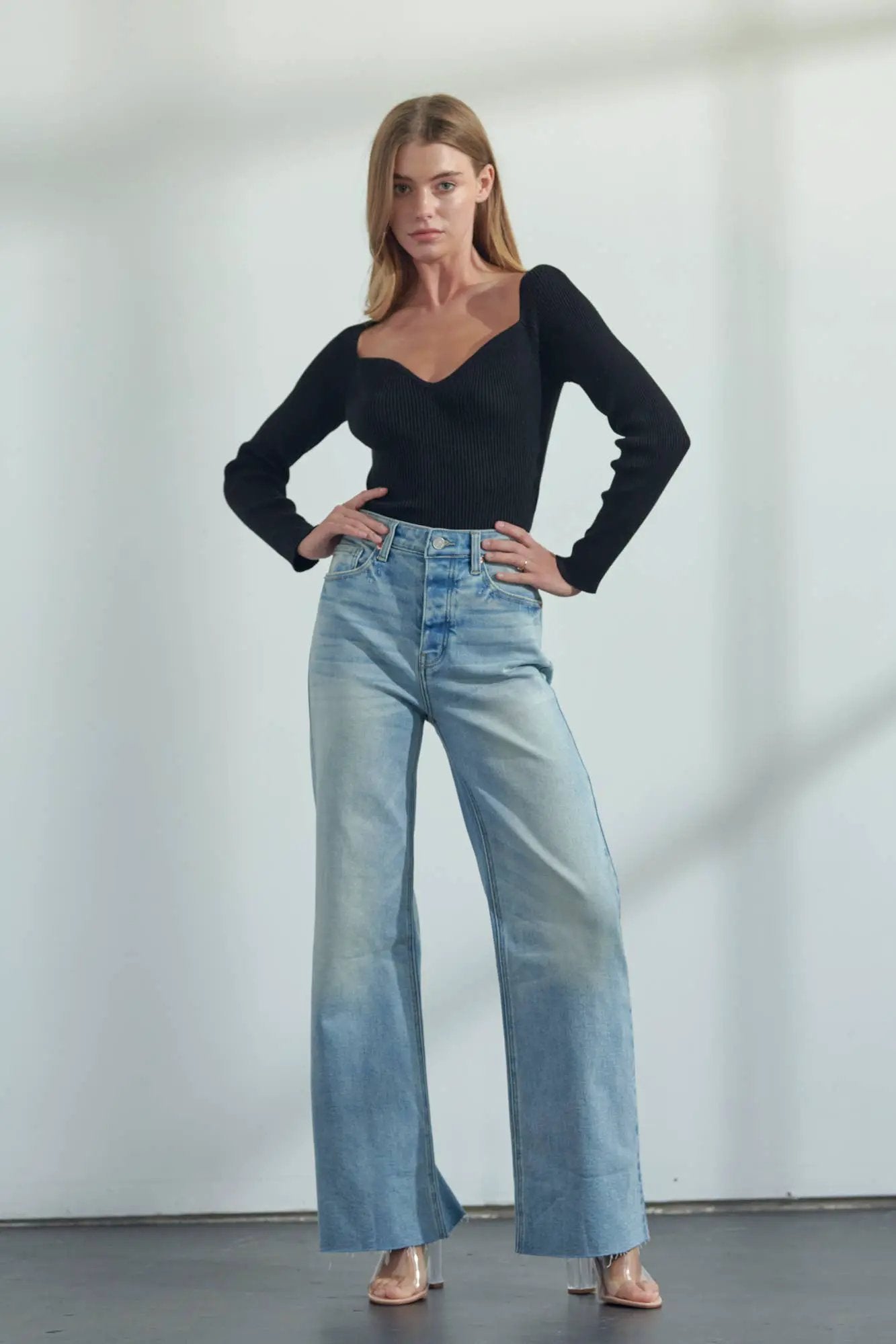 ARTEMIS VINTAGE Artemis Vintage 90'S Vintage Stretch Wide Leg Jeans - Jeans