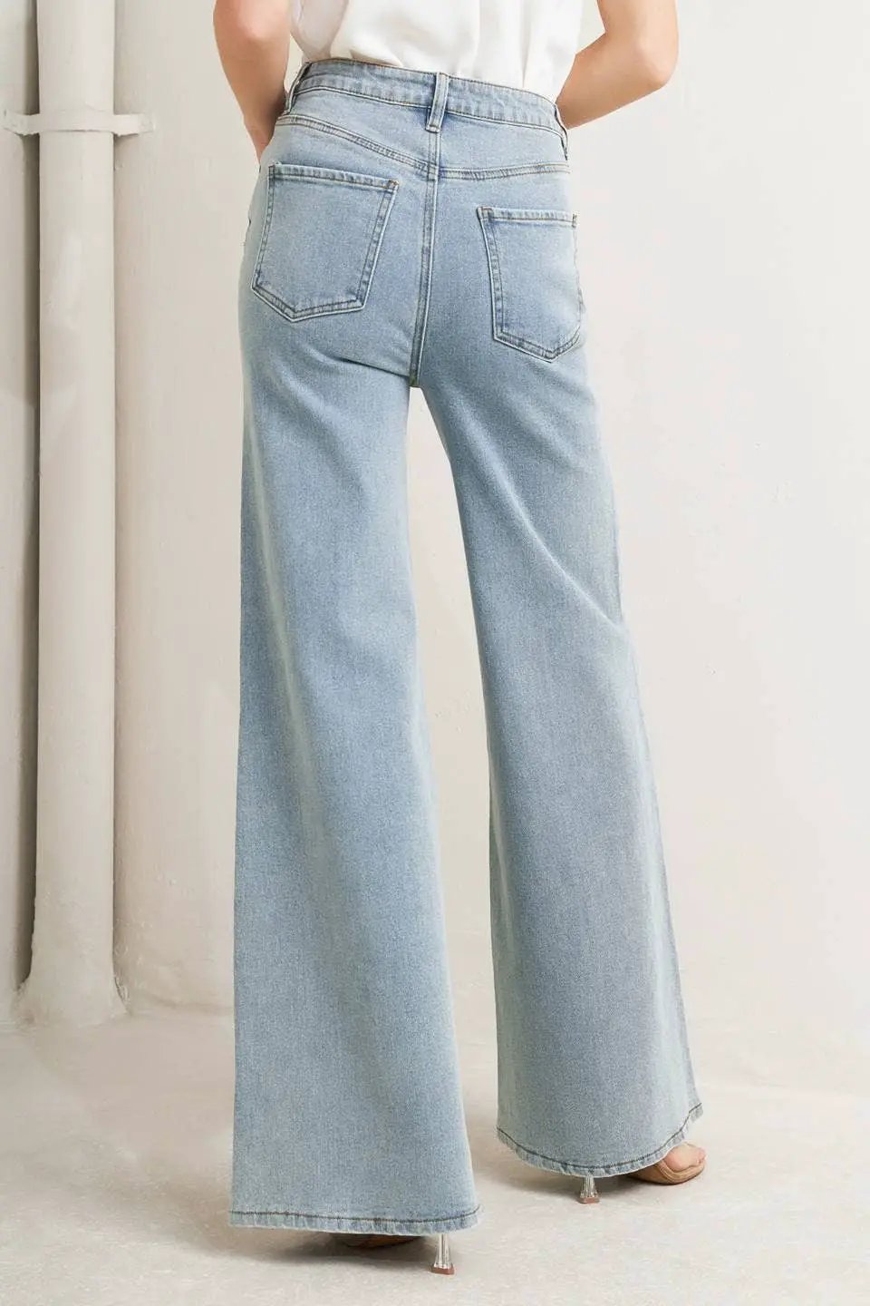Free Market The Skyline Seam Wide Leg Jeans - Jeans
