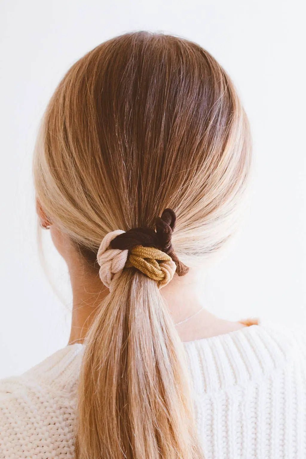 Shop ANDi The Chunky Looped Hair Tie: Rainbow - Ponytail Holders chunky looped hair tie
