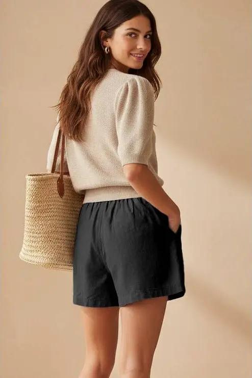 Naked Zebra The Soft Matte Pull-on Shorts: Black - Shorts shorts