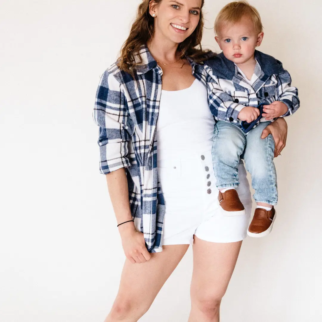HAHA MAMA Clothing The Blue Jean Baby Flannel: INFANT - Shirts