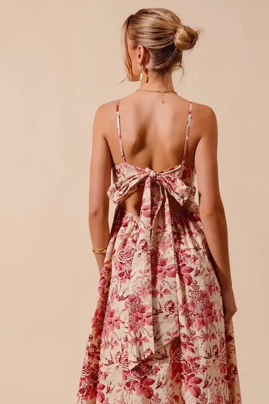 So Me Floral Whispers Bow-Back Maxi Dress by So Me - Dresses Floral Dress with back bow