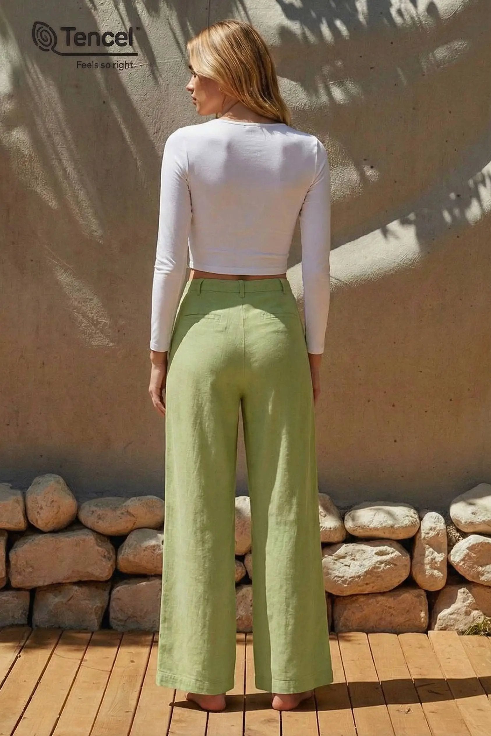 Naked Zebra The Olive Grove Tencel Trouser - Trousers