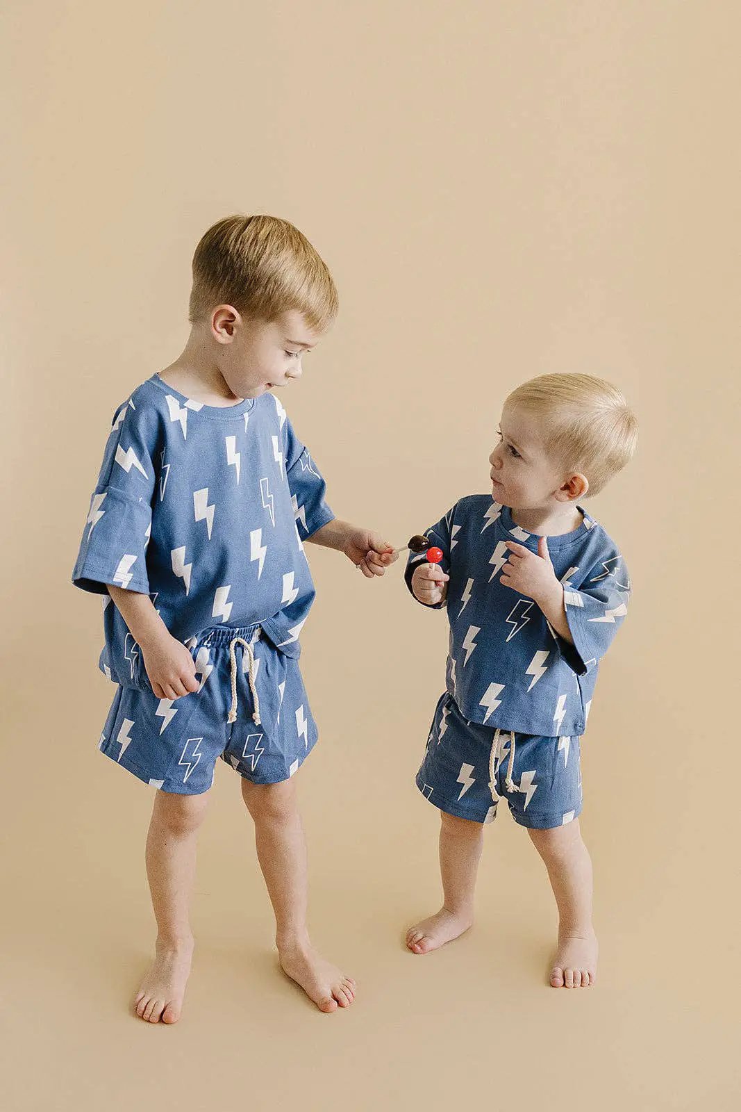 Lucky Panda Kids Blue Bolt Lounge Set - Baby & Children's Outfits