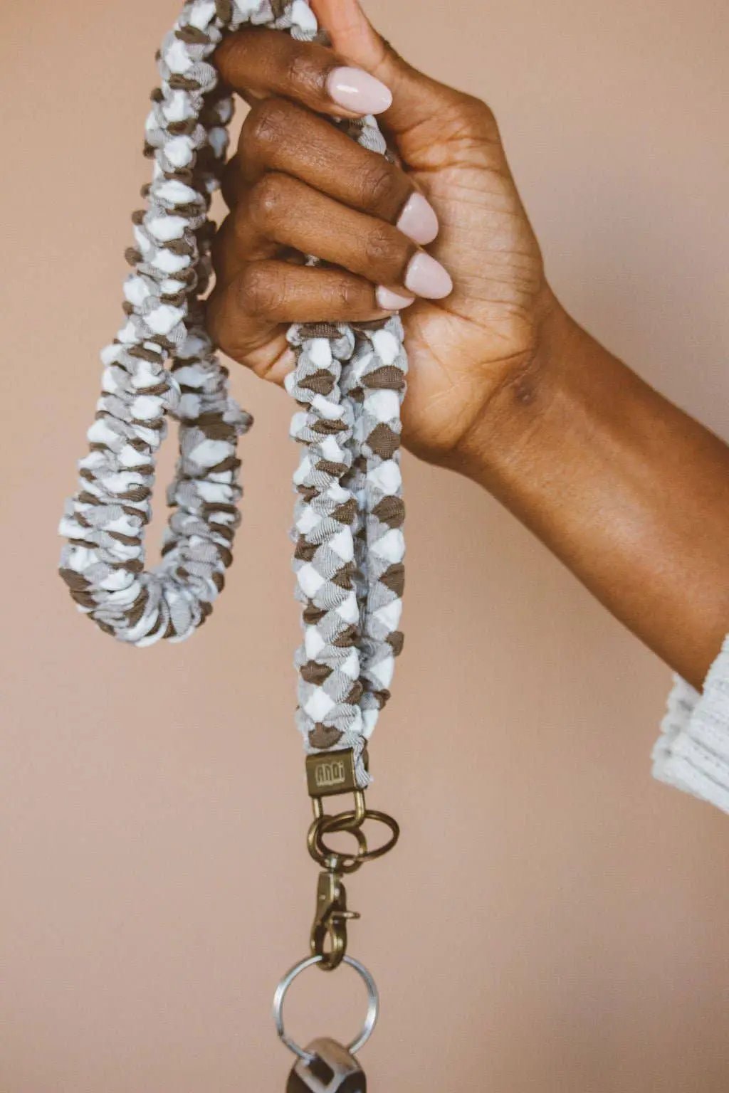 Shop ANDi Shop ANDi - Brown Checkered Lanyard - Lanyards Apparel & Accessories