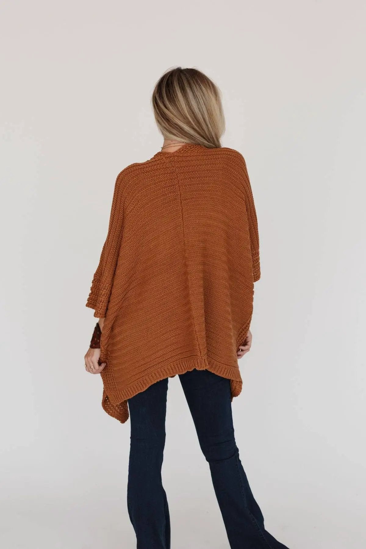 Three Bird Nest Three Bird Nest - So Deserving Ruana Chunky Knit Cardigan Sweater - Cardigans Three Bird Nest - So Deserving Knit Ruana