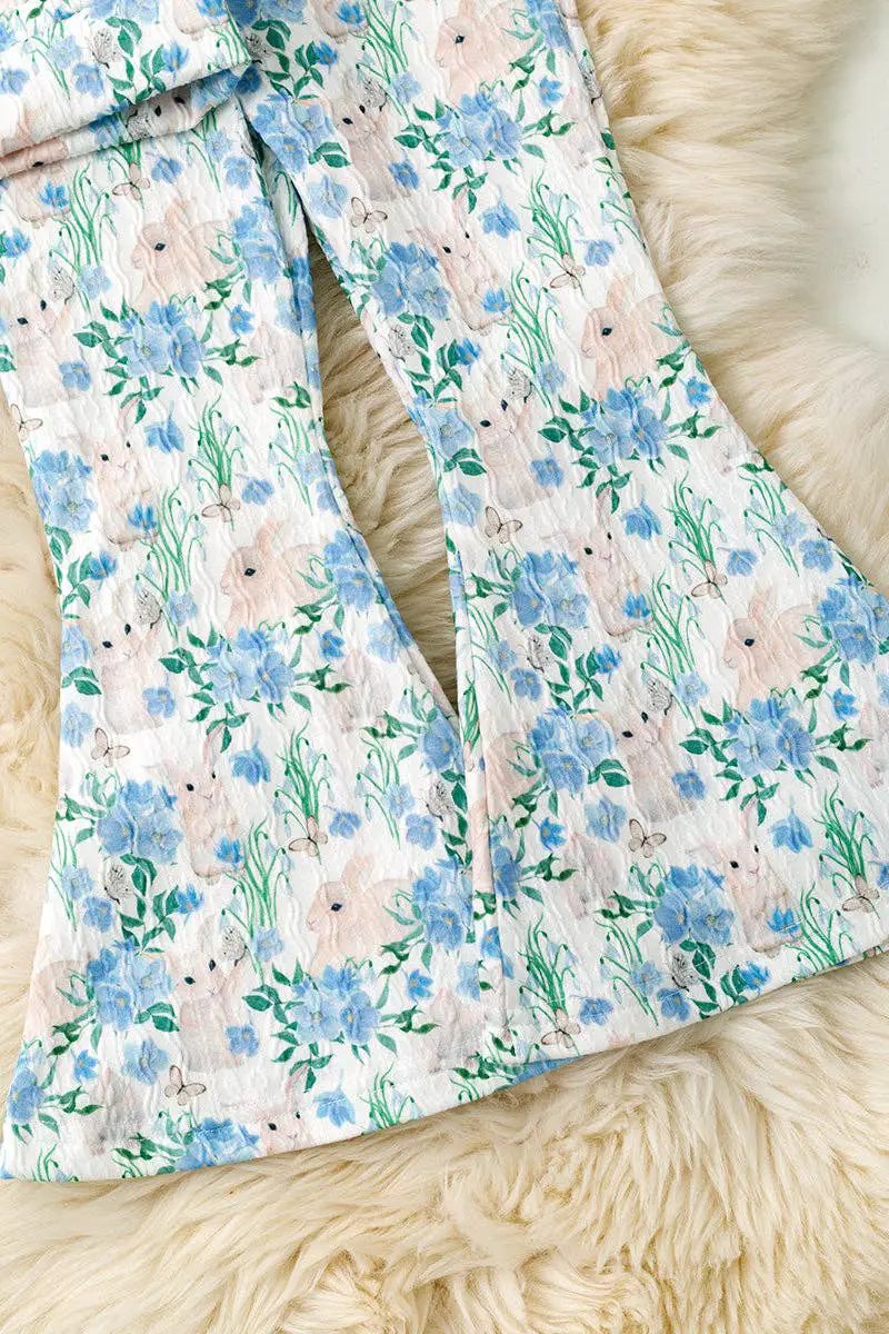 Kids Charm Online Kids Charm Online - Easter bunny printed girls 2 piece set. - Outfit Sets