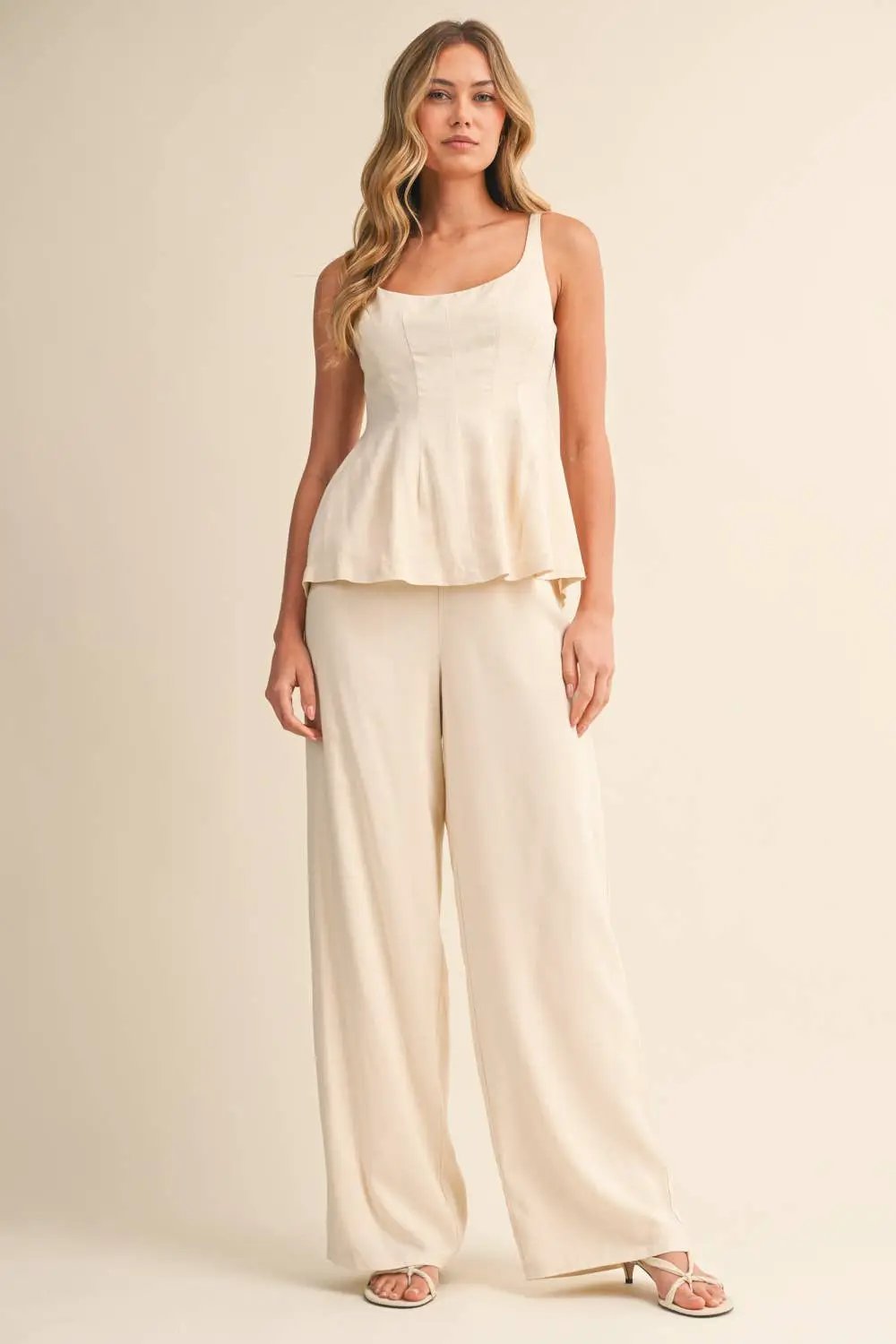 Klesis The Coastal Elegance Linen Blend Pant Set - Outfit Sets
