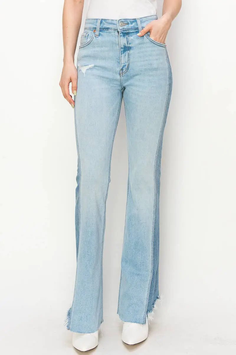 ARTEMIS VINTAGE Artemis Vintage High Rise Color Panel Detail Bootcut Jeans PLUS - Jeans
