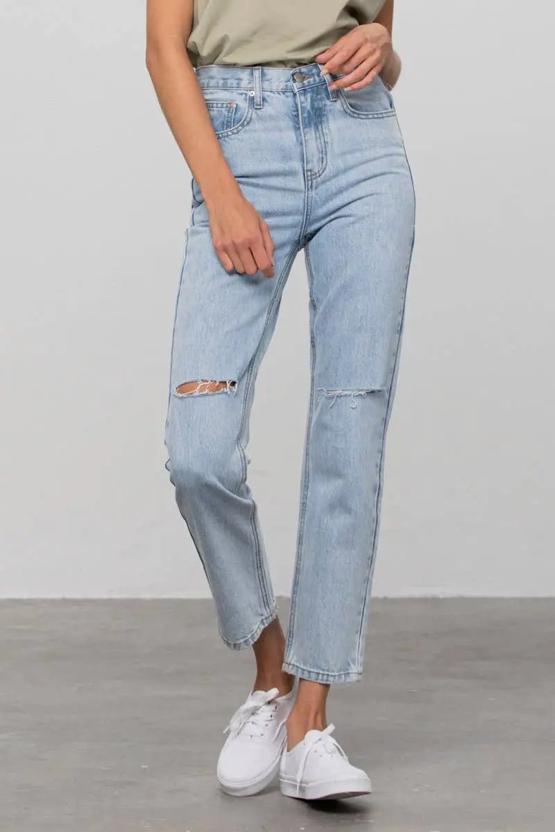 Insane Gene USA The Everyday Edge High-Waist Tapered Jeans - Jeans