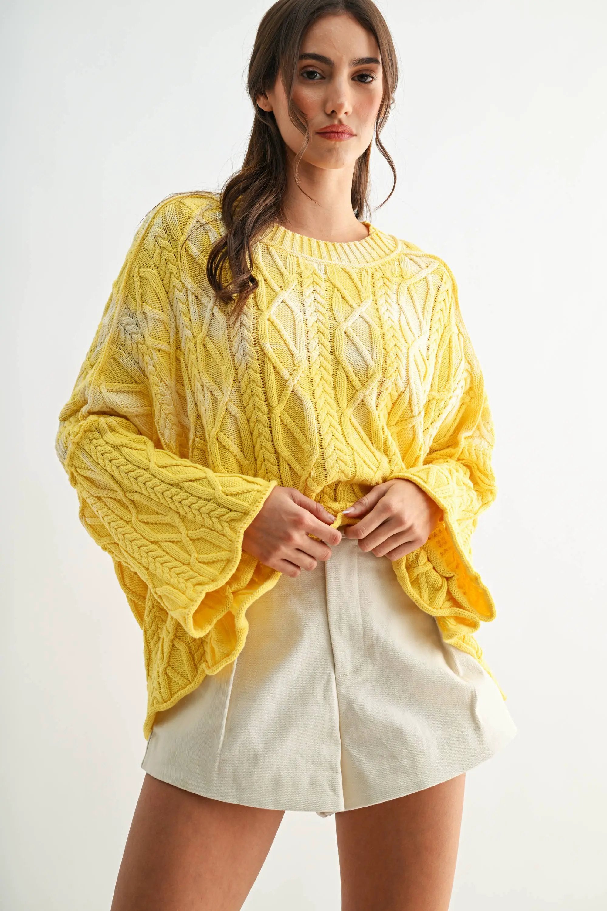 Camellia The Washed Ashore Sweater in Yellow - Sweaters