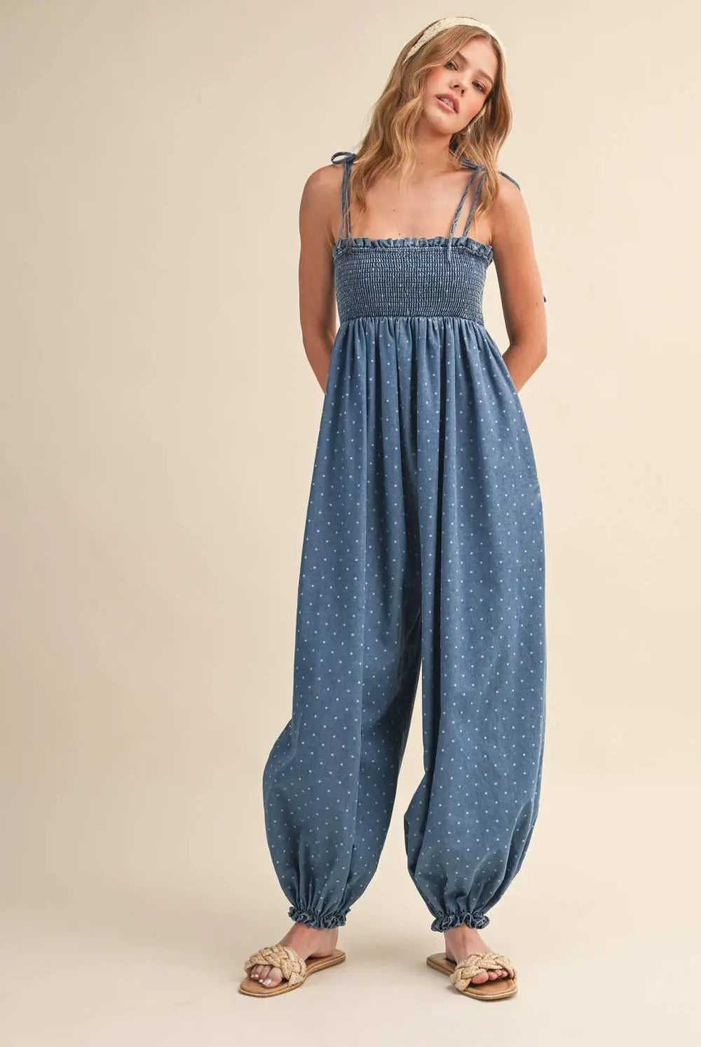 Klesis The Easygoing Charm Polka Dot Jumpsuit - One-Pieces