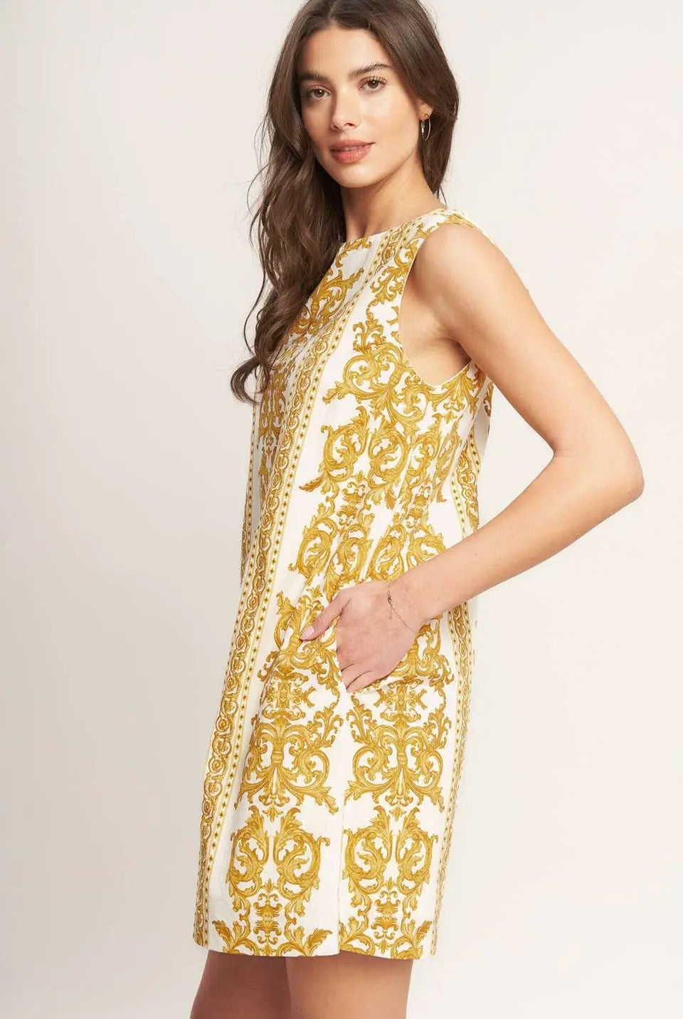 FLYING TOMATO The Golden Hour Charm Mini Dress - Dresses