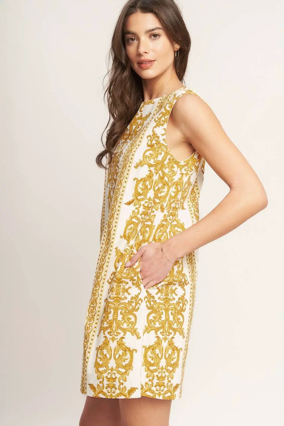 FLYING TOMATO The Golden Hour Charm Mini Dress - Dresses