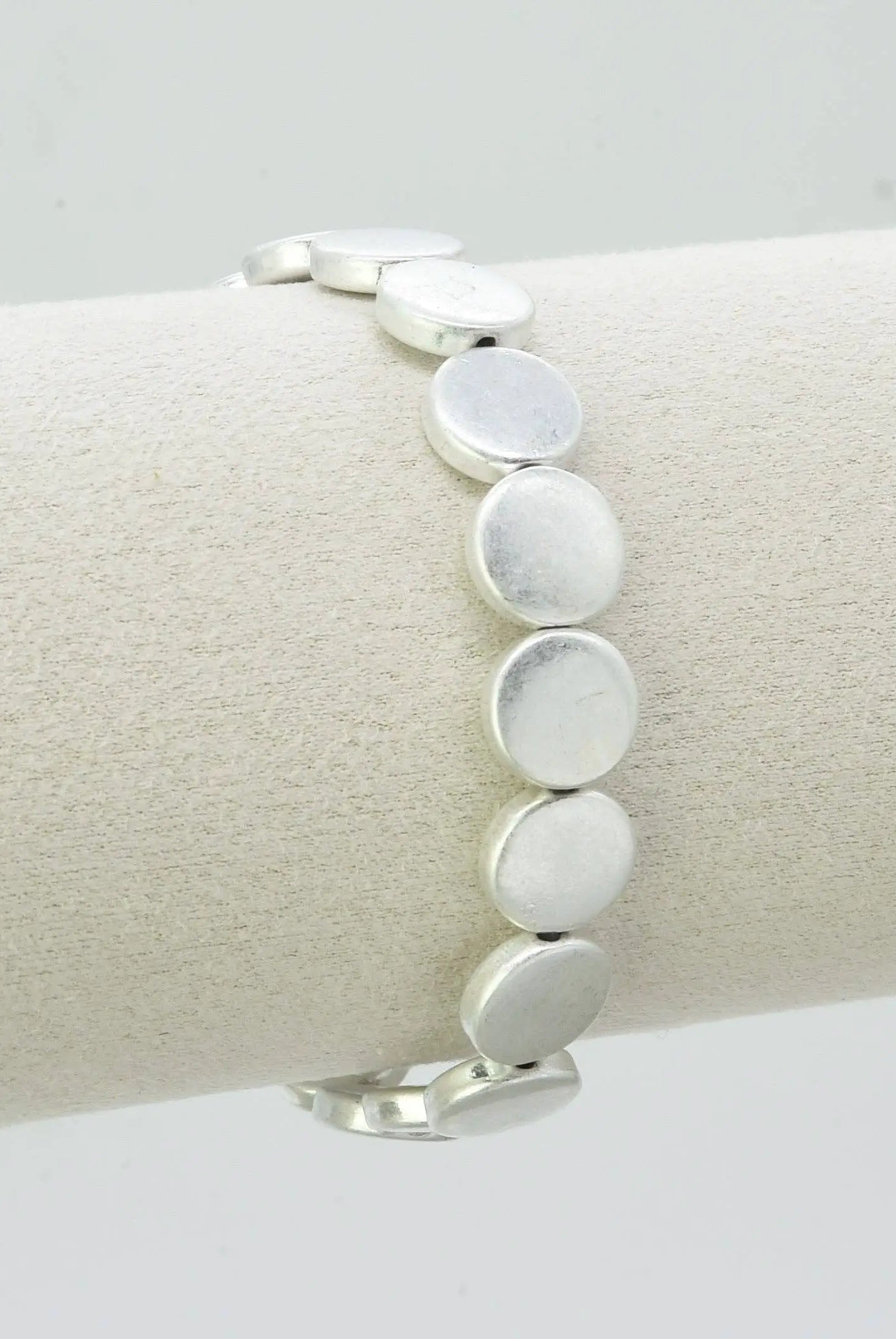 Nette Road Wholesale Disk Bracelet: Brushed Silver or Brushed Gold - Bracelets