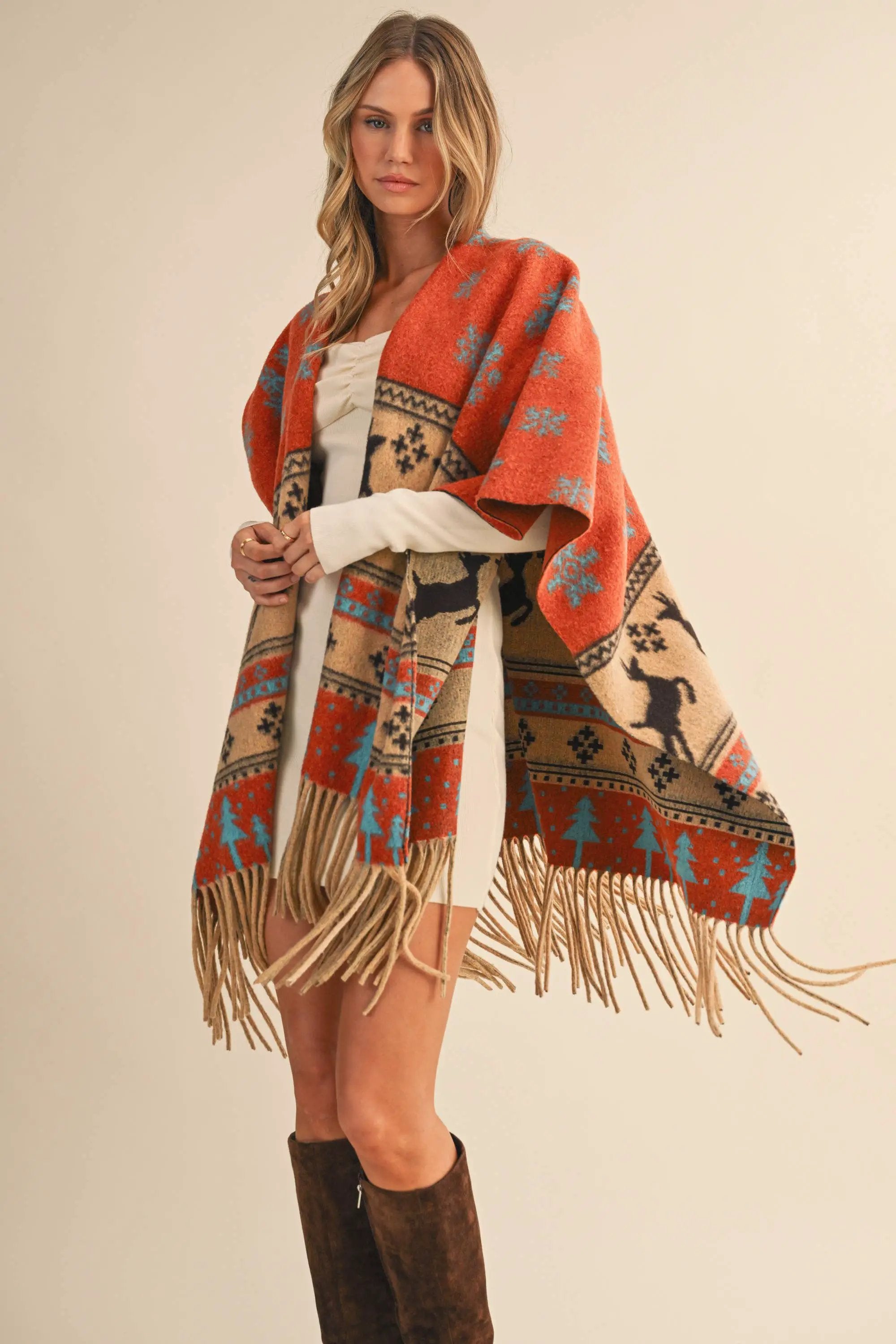 Klesis The Fireside Frontier Fringe Cape - Capes