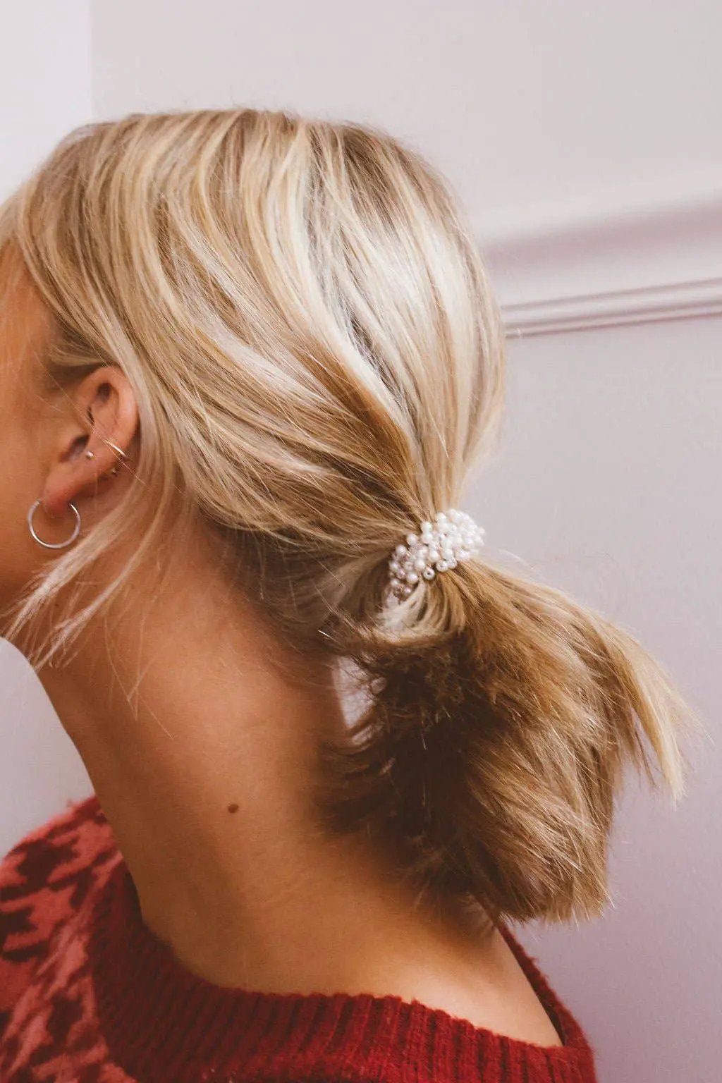 Shop ANDi Shop ANDi - Tiny Pearl Ponytail - Hair Accessories pearl ponytail holder