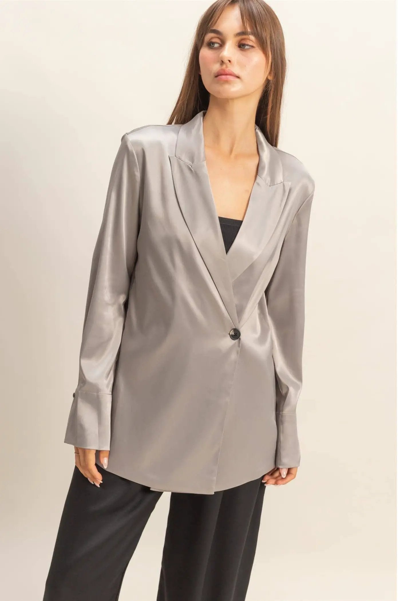 HYFVE HYFVE - Silver Lining Satin Blazer - Coats & Jackets