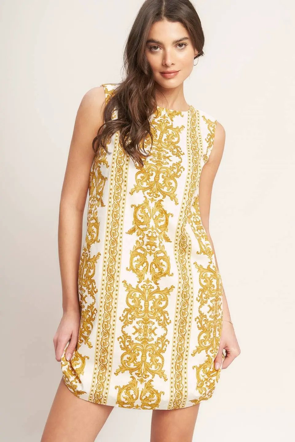 FLYING TOMATO The Golden Hour Charm Mini Dress - Dresses