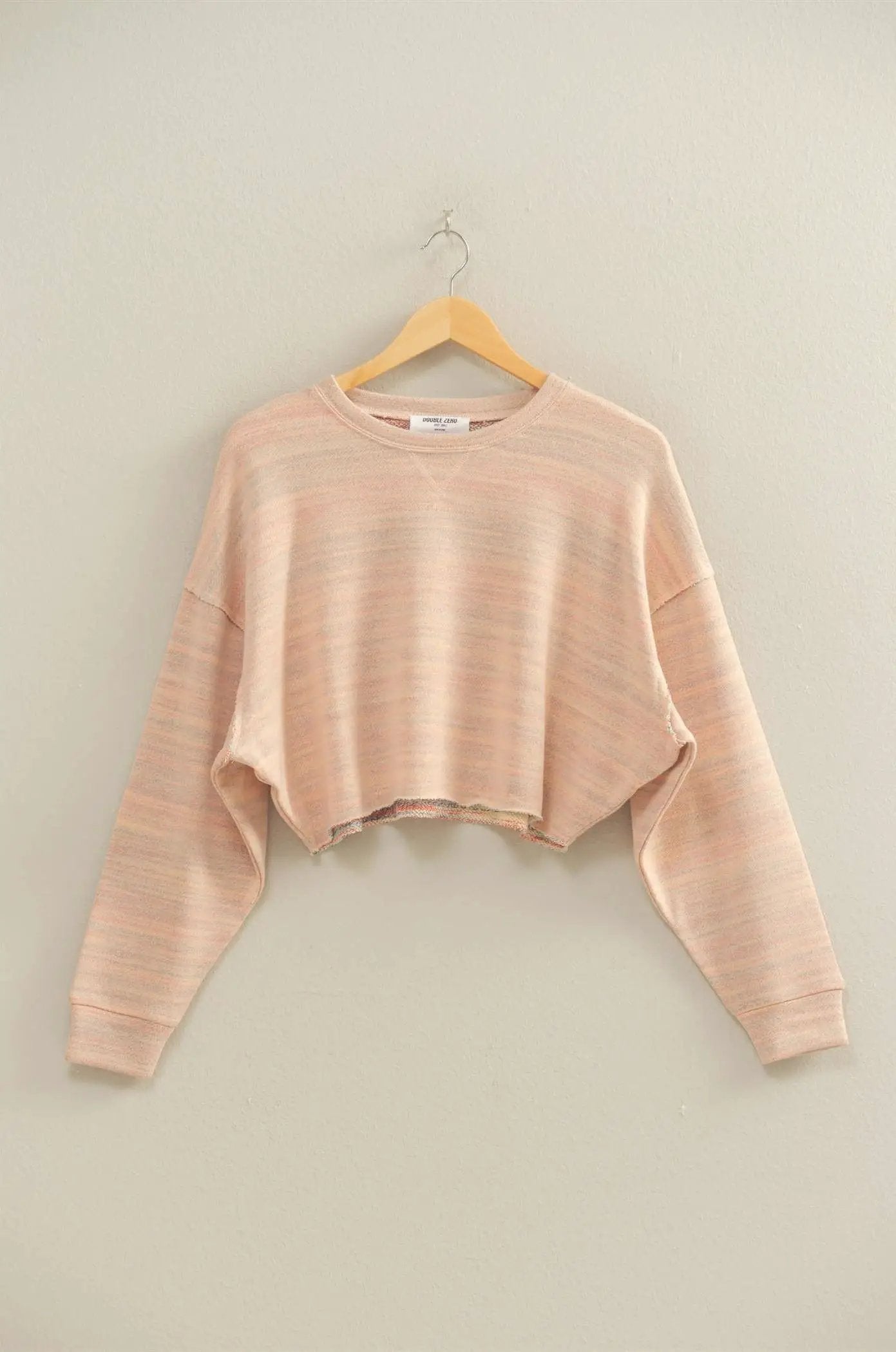 HYFVE HYFVE - Soft Blush Ease Drop-Shoulder Cropped Top - Sweaters