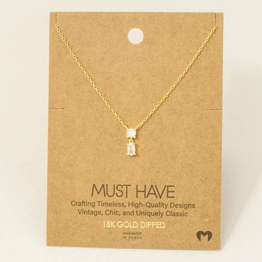 Fame Accessories The Silver Lining Necklace - Necklaces