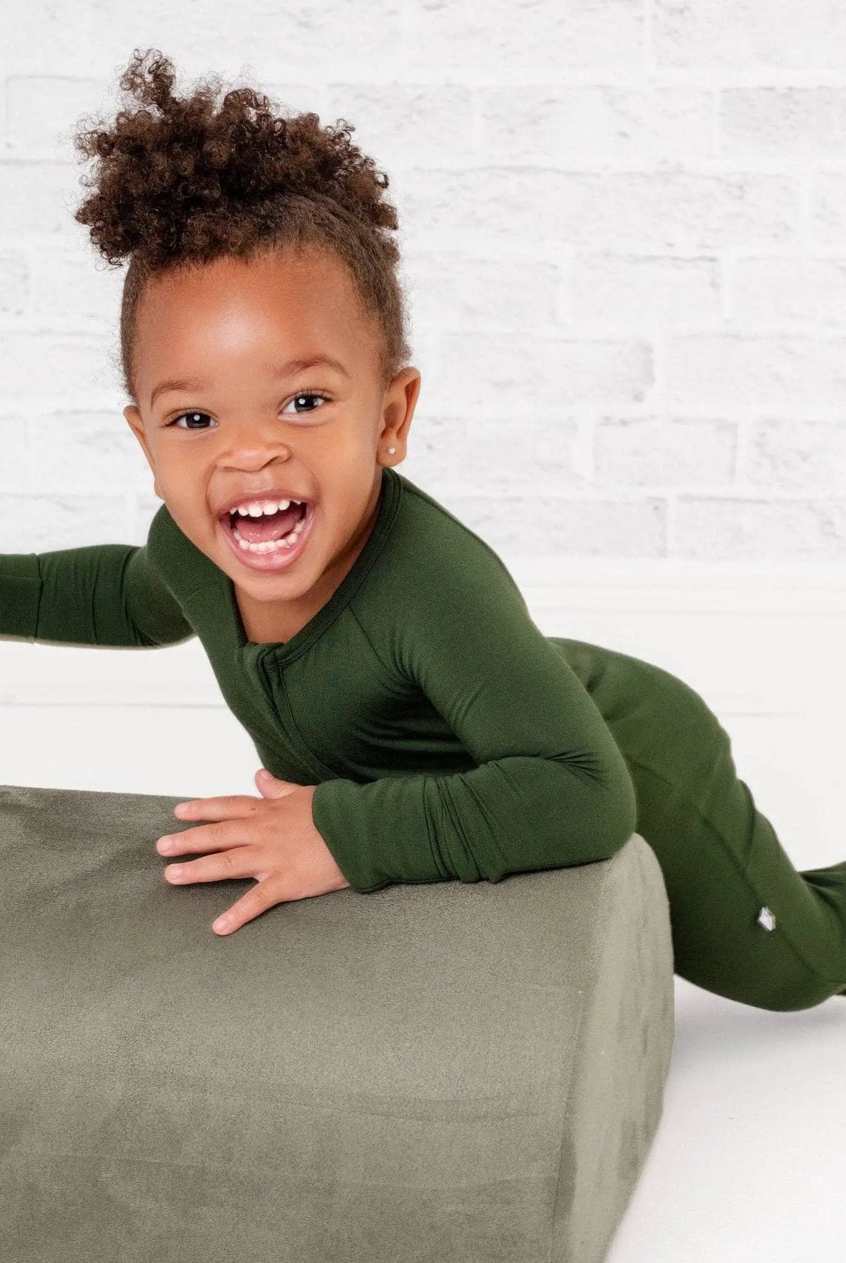 Jammie Session formerly Big Dreams Little Jammies Emerald Bamboo Romper - Baby One-Pieces